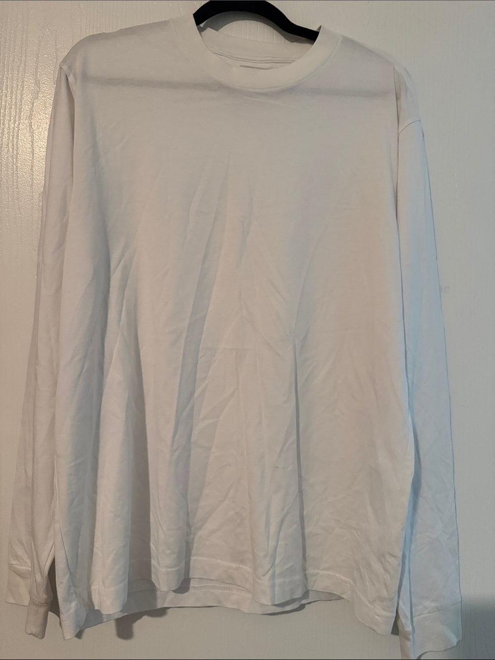 AYR Men's White Long-Sleeve Crewneck Tee